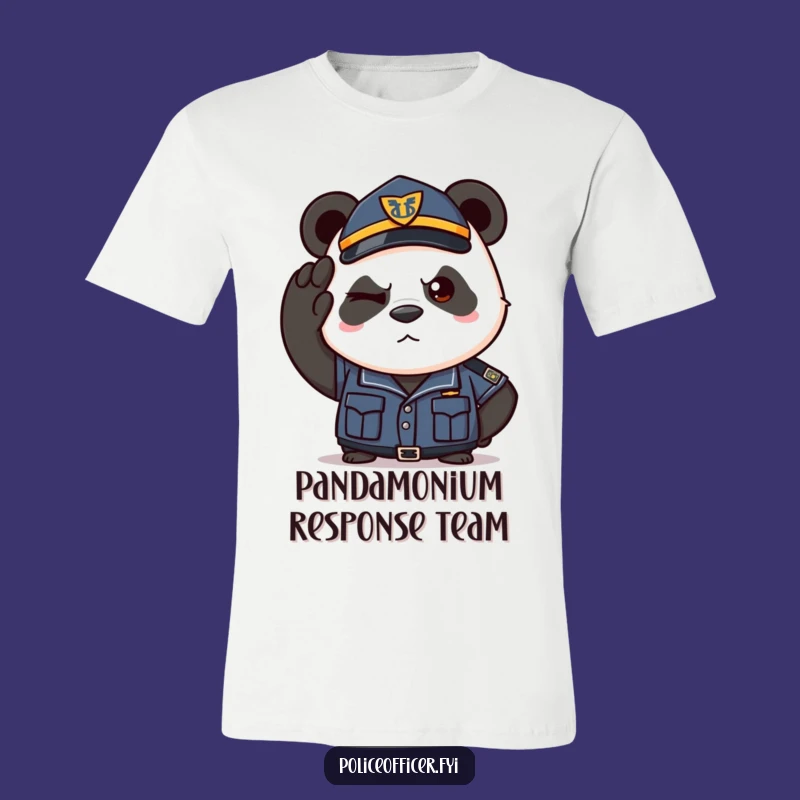 Funny Panda Police T-Shirt - Determined & Witty Apparel!