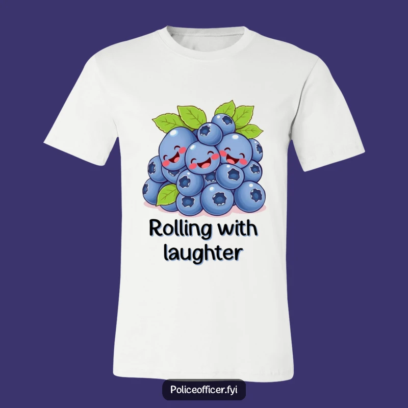 Funny Blueberry Bunch T-Shirt - Wear Your Giggles with Cartoon Berry Fun