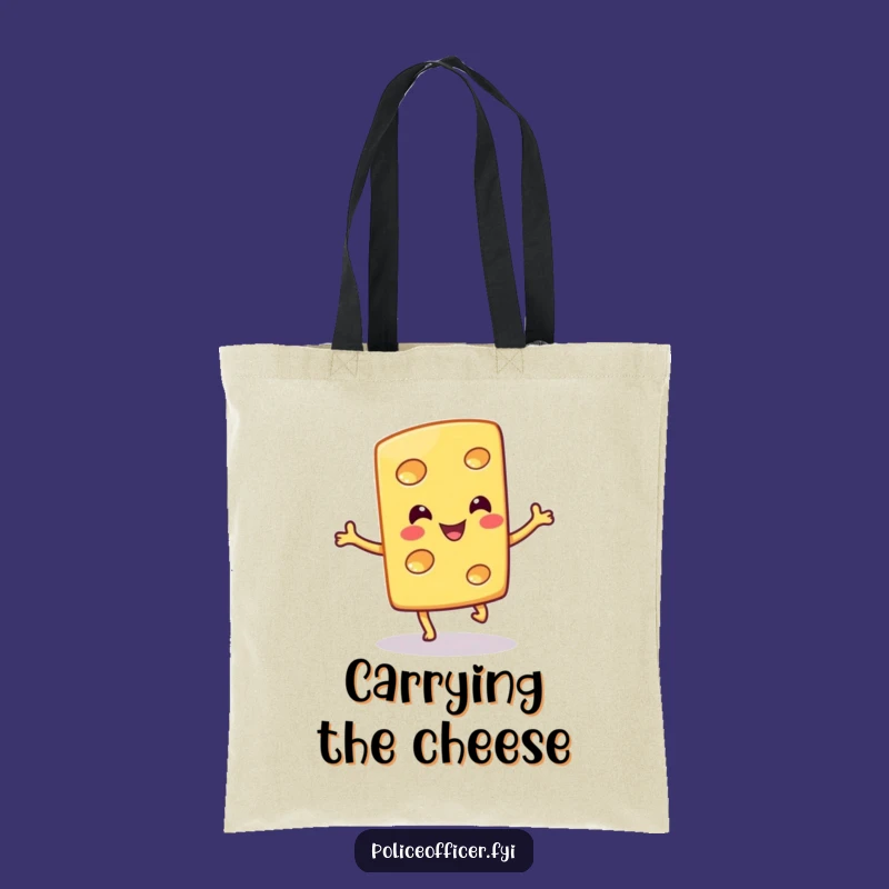 Funny Cheese Hop Tote Bag: Carry Your Essentials with Cheesy Flair