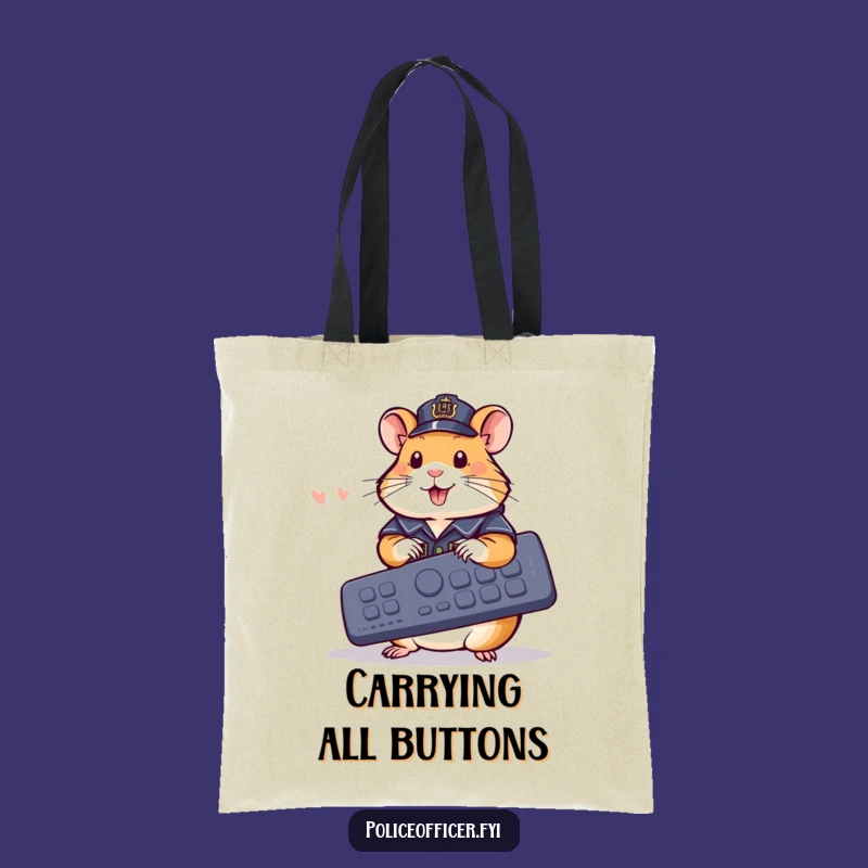 Funny Hamster Police Tote Bag: Remote Control Carrier, a Hilarious Gift