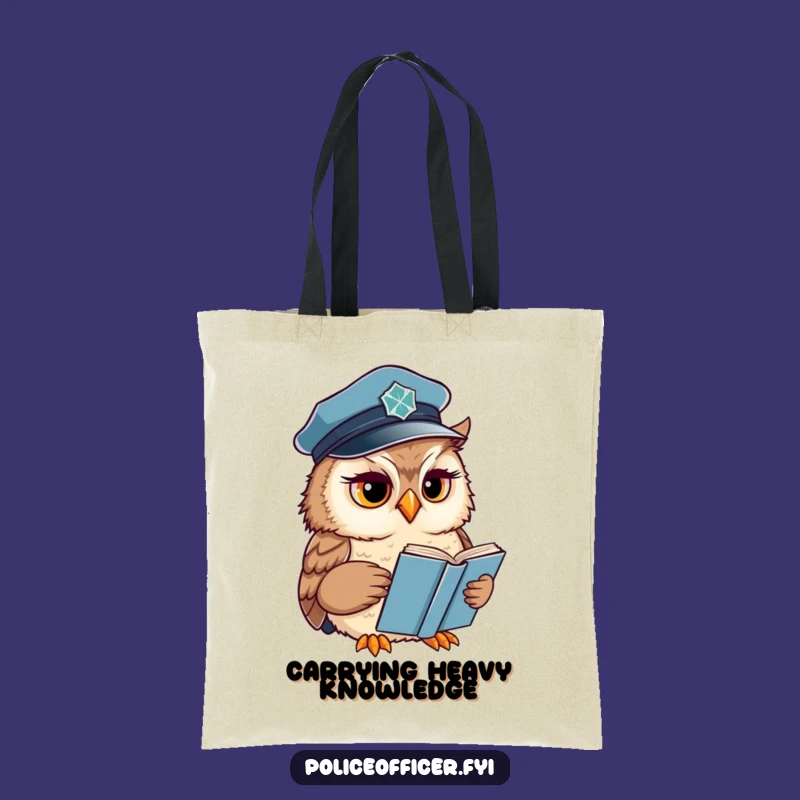 Funny Owl Tote Bag: Wise Officer, Stylish & Practical, Great Funny Gift Accessory