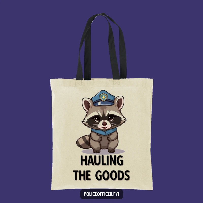 Funny Raccoon Police Tote Bag - Carry Your Mischief in Style!